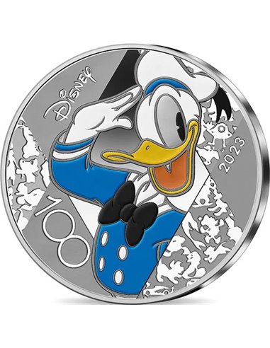 DONALD DUCK Disney Centenary Монета Серебро 10€ Евро Франция 2023