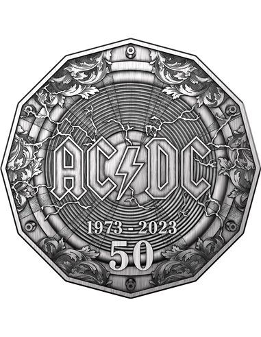 ACDC 50-jähriges Jubiläum Silbermünze 50 Cent Australien 2023