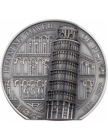 LEANING TOWER OF PISA 5 Oz Silver Coin 25$ Cook Islands 2022
