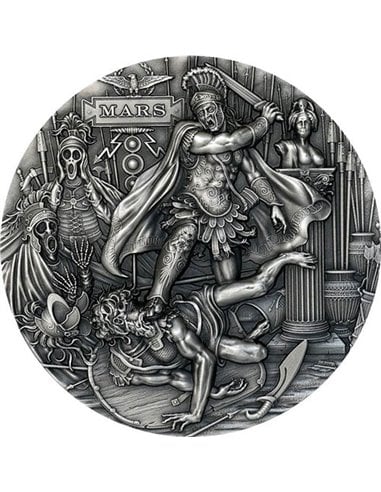 MARS Rzymscy bogowie 2 uncje srebrna moneta 2 $ Niue 2021