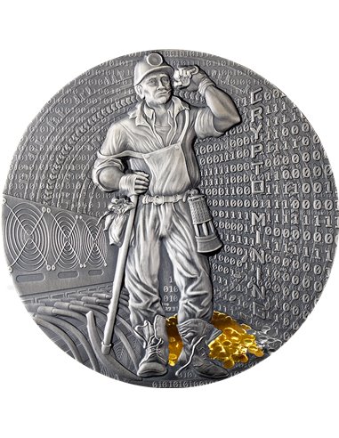 CRYPTO MINING Монета Серебро 2$ Ниуэ 2021