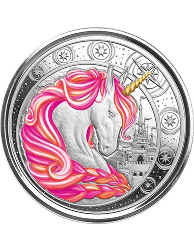 UNICORN JUBILEE Rainbow Color 1 Oz Silver Coin 5 Cedis Ghana 2023