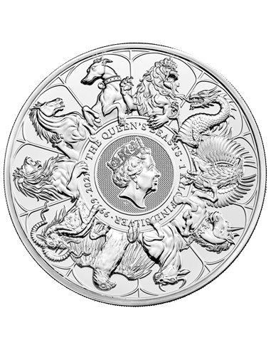 NAJLEPSZY KOMPLETER KRÓLOWEJ 1 Kilo Kg Srebrna moneta 500 £ Wielka Brytania 2021