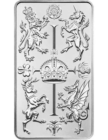 THE ROYAL CELEBRATION Lingotto d'argento da 10 Oz Regno Unito 2023