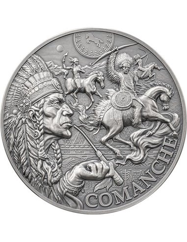 COMANCHE Tribal Spirit 2 Oz Монета Серебро 2000 Франков Камерун 2024