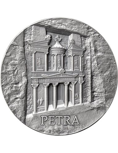 PETRA Rock Cut Monuments 5 Oz Silver Coin 50 Cedis Ghana 2024