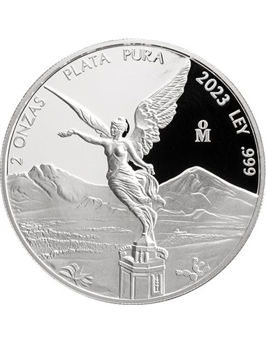 LIBERTAD 2 Oz Серебро монета PROOF Мексика 2023