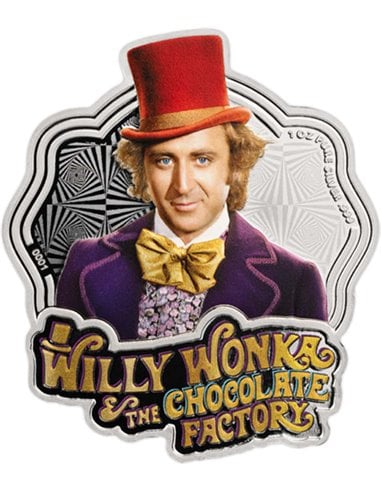 WILLY WONKA The Chocolate Factory 1 Oz Silbermünze 5$ Samoa 2024