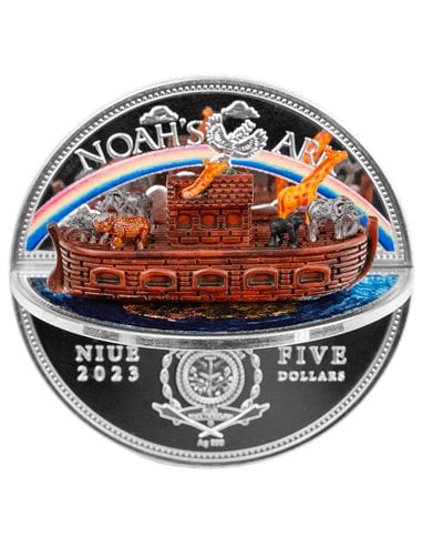 NOAH ARK 3D Pièce d'argent de 2 onces 5$ Niue 2023