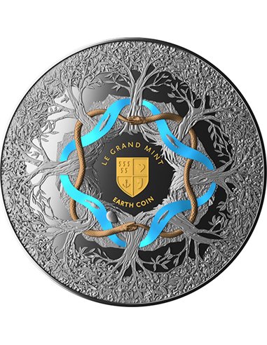 ZIEMIA Rutenowa kolorowa srebrna moneta 2 uncje 5 $ Niue 2024