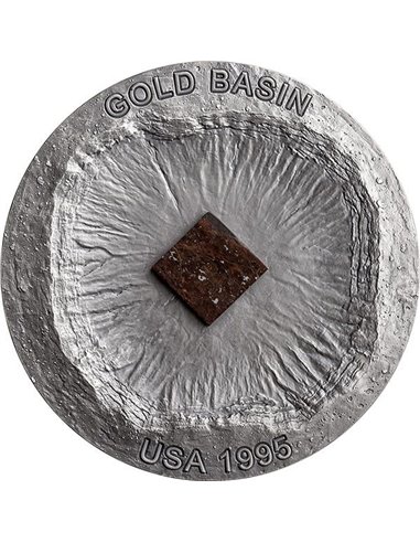 GOLD BASIN Meteorite Geography Silver Coin 2000 Francs CFA Cameroon 2023