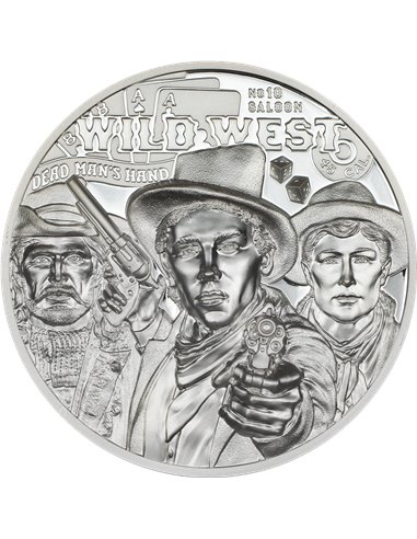 WILD WEST Legends 1 Oz Монета Серебро 5$ Острова Кука 2024