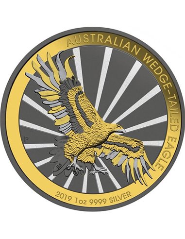 WEDGE-TAILED EAGLE 4 Precoius Metal 1 Oz Argent Pièce 1$ Australie 2019