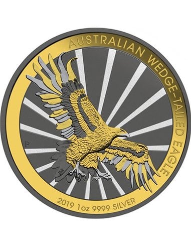 WEDGE-TAILED EAGLE 4 Precoius Metal 1 Oz Moneda Plata 1$ Australia 2019