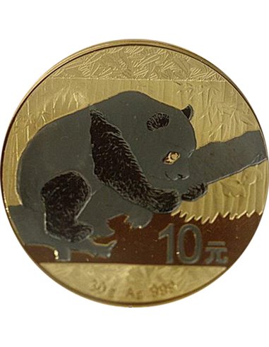 PANDA Espacio Oro Moneda Plata 10 Yuan China 2016