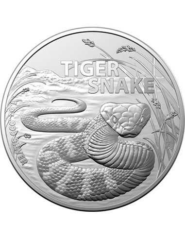 TIGER WĄŻ Najbardziej niebezpieczna srebrna moneta 1 uncja 1 $ Australia 2024