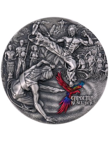 CAPOEIRA Rebel Time Silver Coin 2000 Francs CFA Cameroon 2023