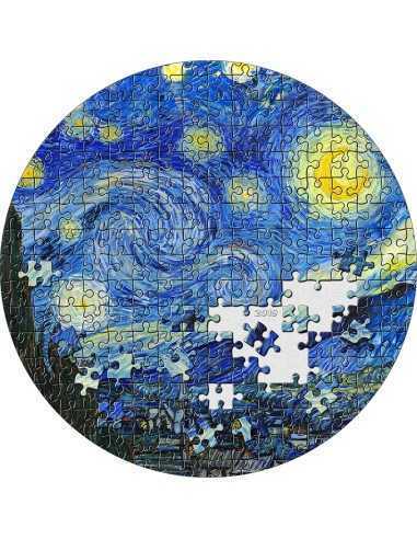 STARRY NIGHT Van Gogh Micropuzzle Treasures 3 Oz Srebrna Moneta 20$ Palau 2019