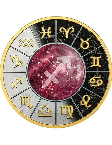 SAGITTARIUS Zodiac Signs Монета Серебро 500 Франков Камерун 2023 года