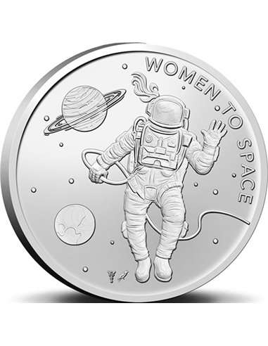WOMAN TO SPACE Cosmic Girls Foundation Блистерная монета 1 Евро Нидерланды 2023