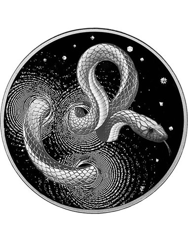 SNAKE Herpeton Proof 2 Oz Silver Coin 2000 Francs Cameroon 2024