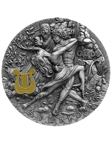 APOLLO Bóg Bogów Słońca 2 uncje srebrnej monety 2 $ Niue 2020