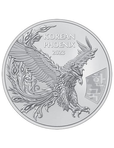 ФЕНИКС 1 унция Серебряная монета Южная Корея 2023 года