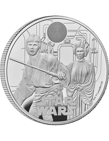 STAR WARS R2-D2 & C-3PO Pièce de monnaie en argent de 1 once, 2 livres, Royaume-Uni 2023