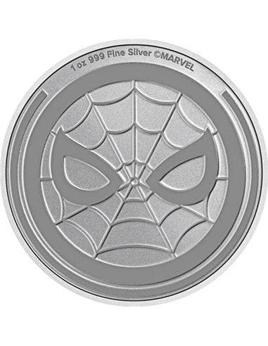 SPIDER MAN Marvel Moneta Argento 1 Oz 2$ Niue 2023