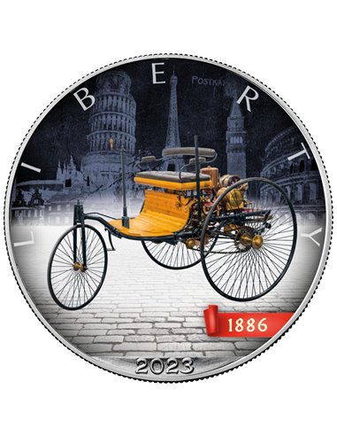 AUTOMOBILE Inventions American Eagle 1 Oz Монета Серебро 1$ США 2023